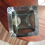 Pair of Sommerso vases in black Murano glass