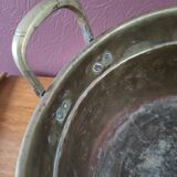 Old brass cache pot