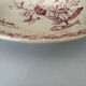 Hollow plate red ironstone honeysuckle pattern from Gien pottery