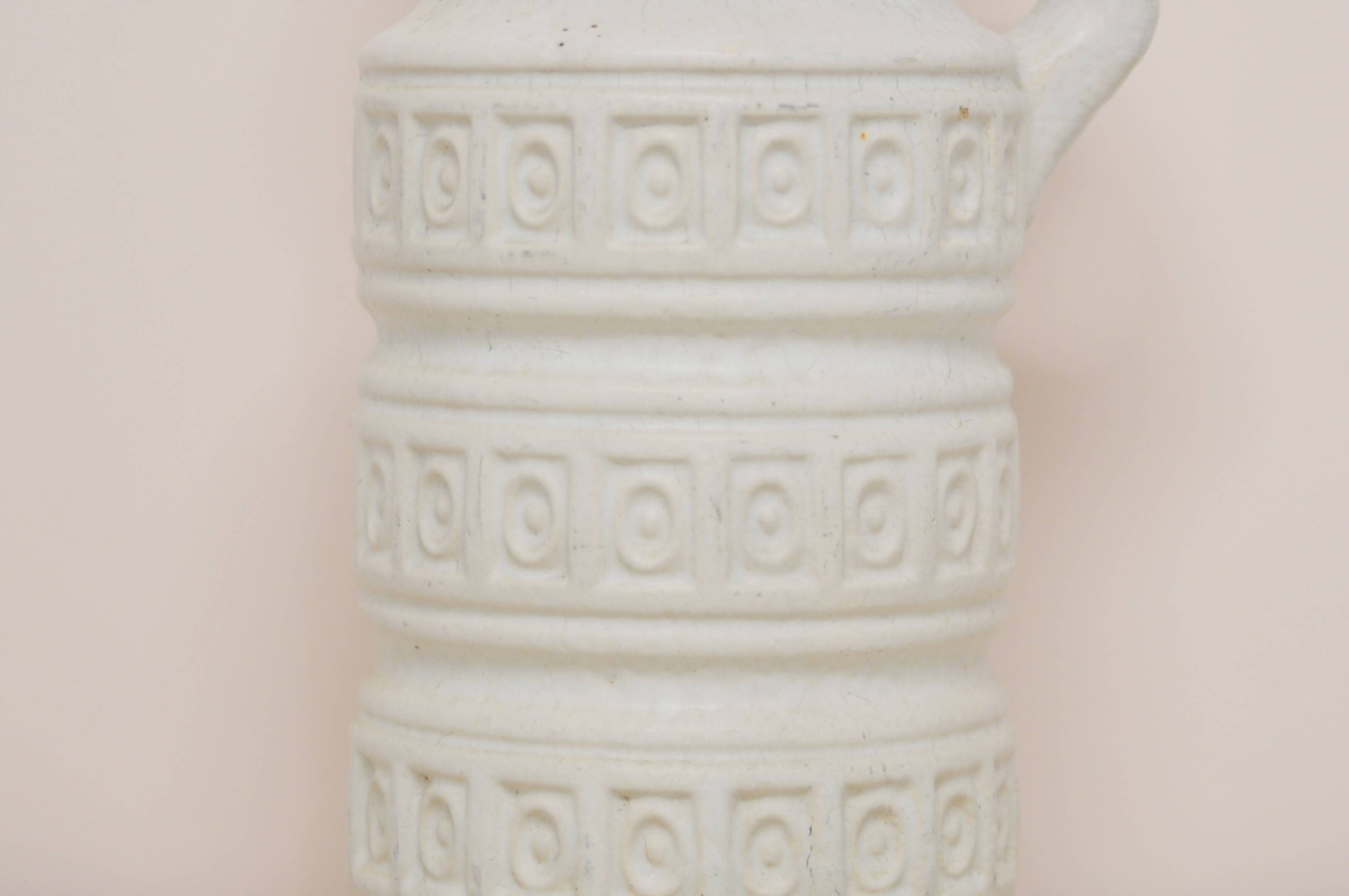 vintage white West Germany can vase Scheurich