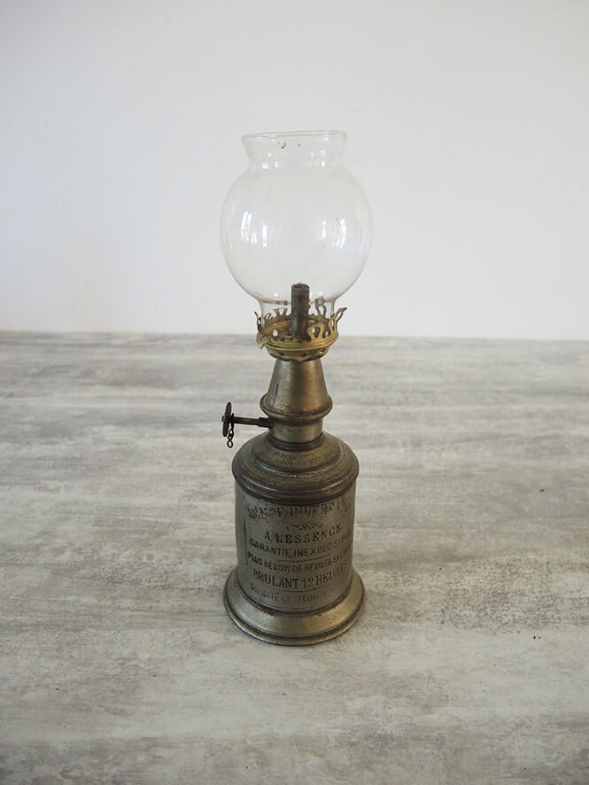 Ancienne lampe type “pigeon” inversable en laiton