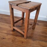Antique wooden farm stool