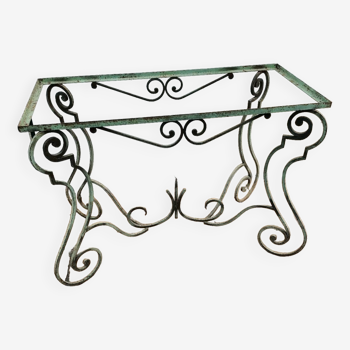 Old wrought iron table structure