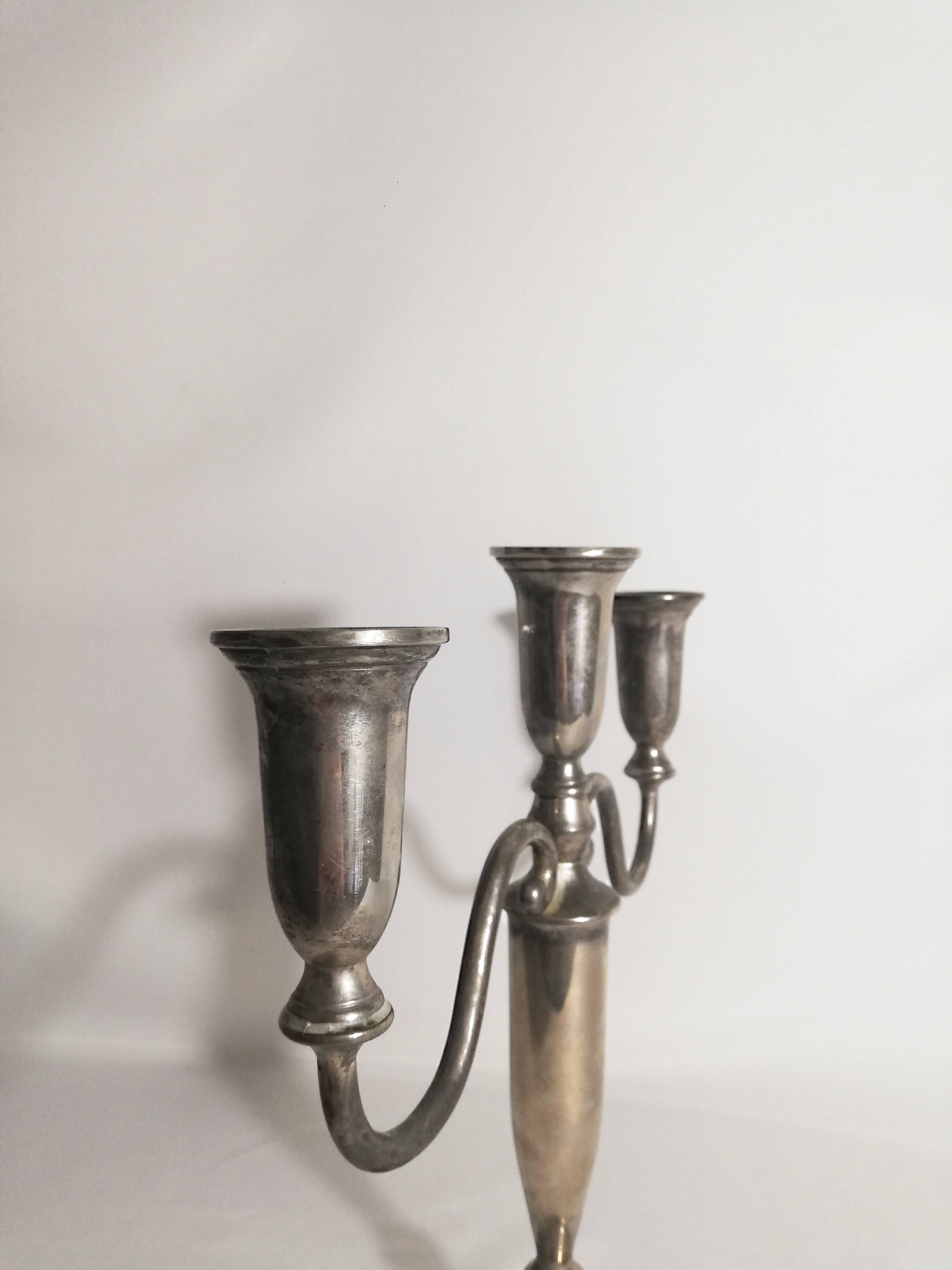 Silver-plated chandelier