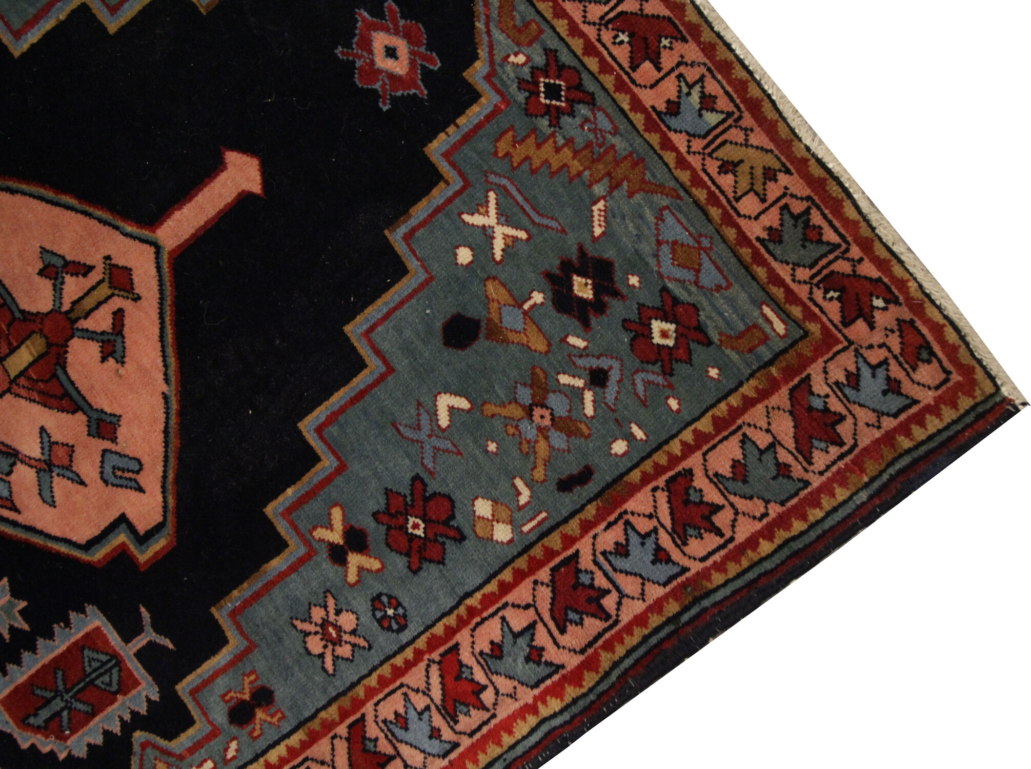 Persian rug handwoven wool 87x270cm