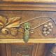 Art Nouveau buffet in carved oak with vine decoration