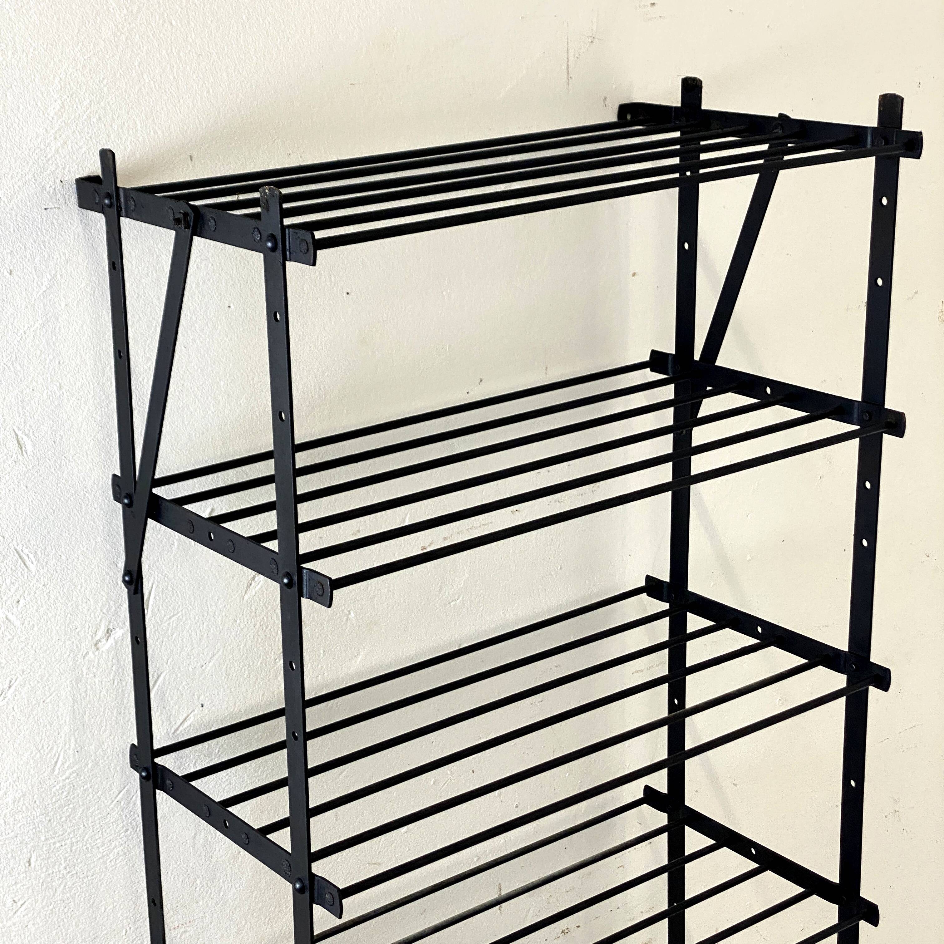 Industrial black shelf