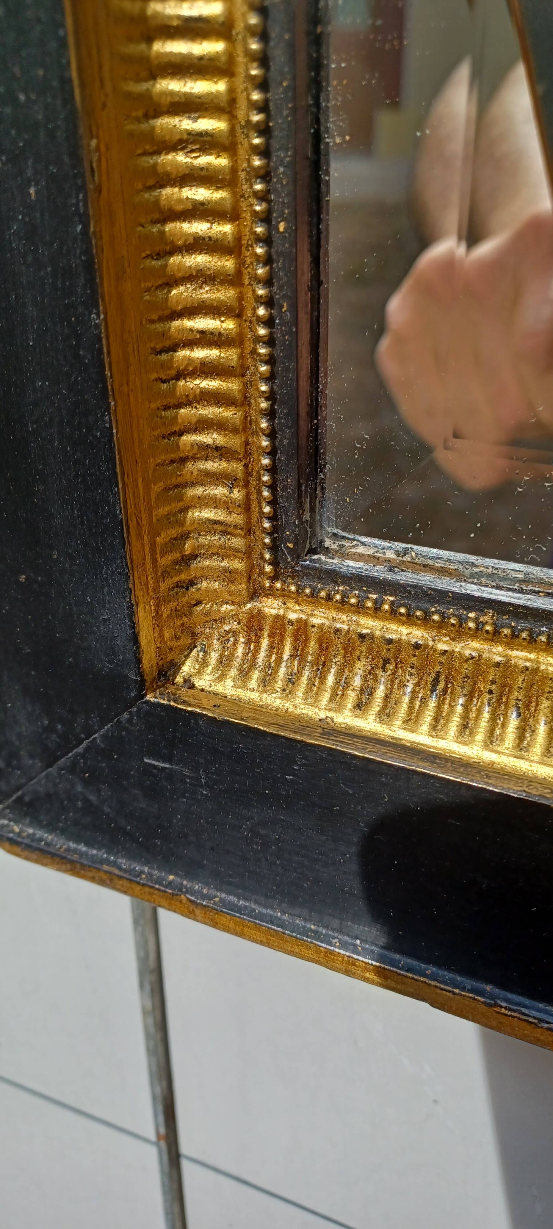 Black and gold art deco style mirror