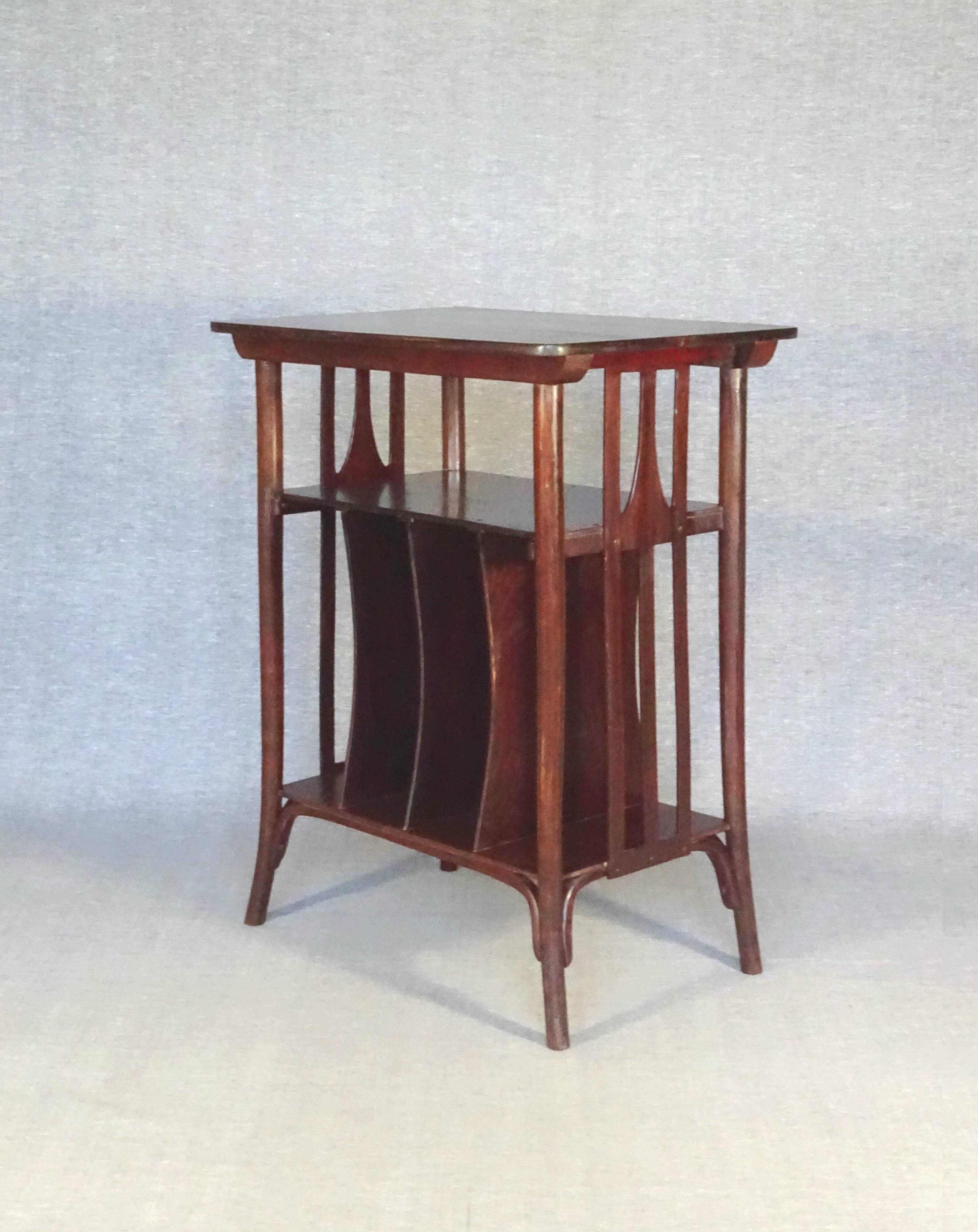 Music table, J & J Kohn around 1910 designed by Kolomann Moser.