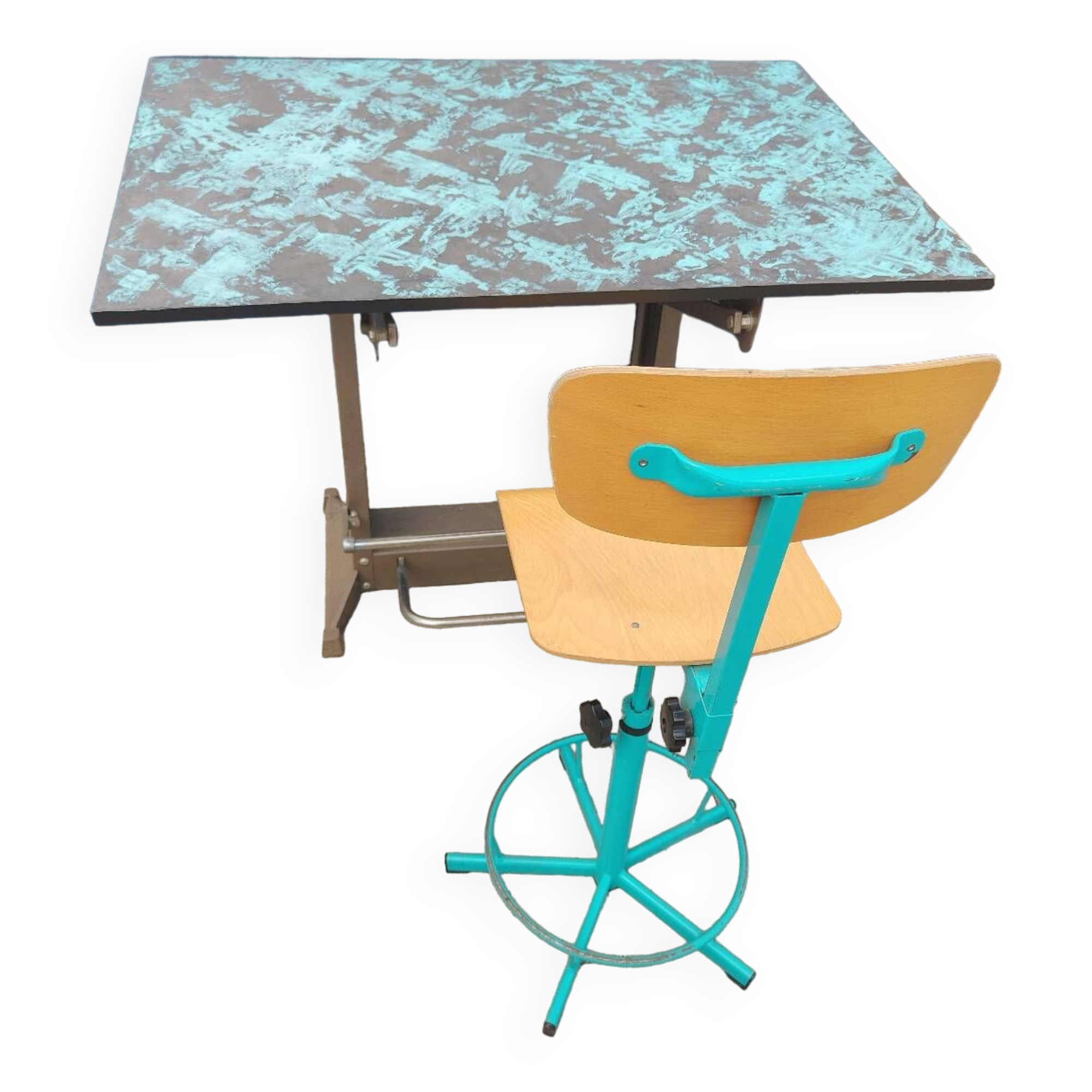 Architect's desk and its chair