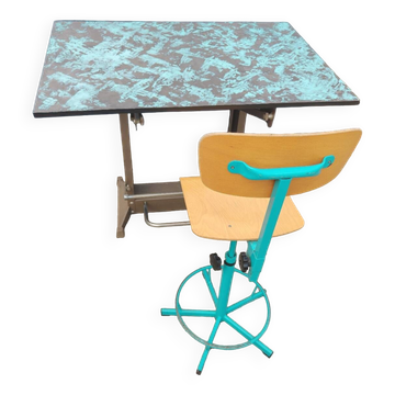 Architect's desk and its chair