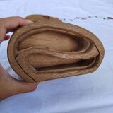 Carved wooden box in the shape of a small piece of furniture - handmade