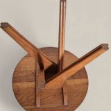 Solid oak side table – Scandinavian design from the 1950s