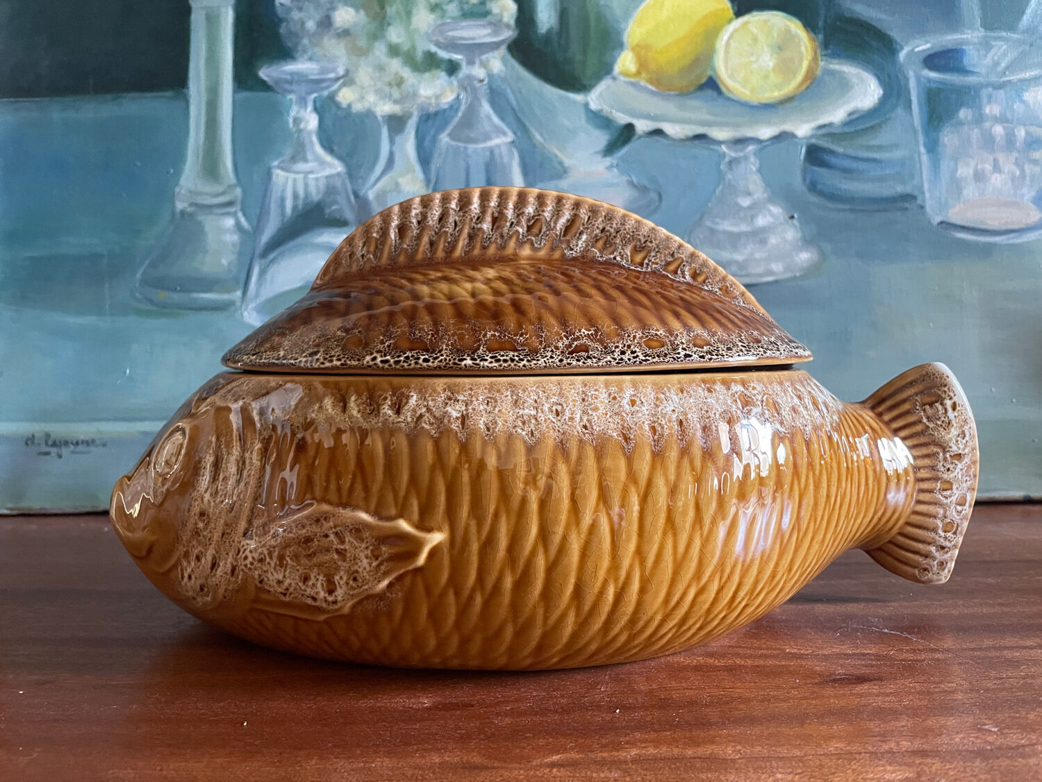 Soupière poisson Sarreguemines