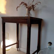 Vintage wooden wheeled side table/console