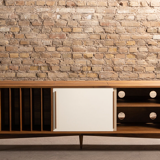 TV stand / Teak enfilade with vinyl storage