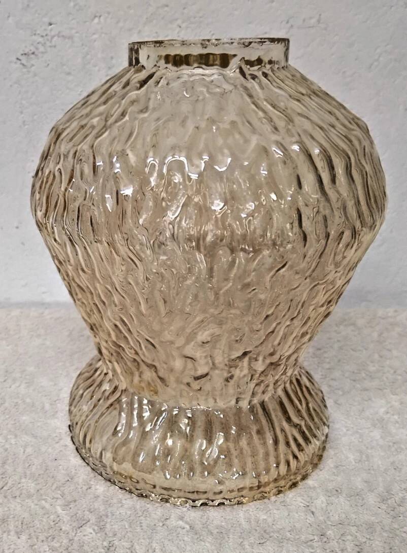 Vintage Amber Cut Glass Lampshade