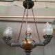 Metal pendant light with 4 flames
