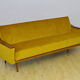 Mid-century yellow velvet sofa, 1960s