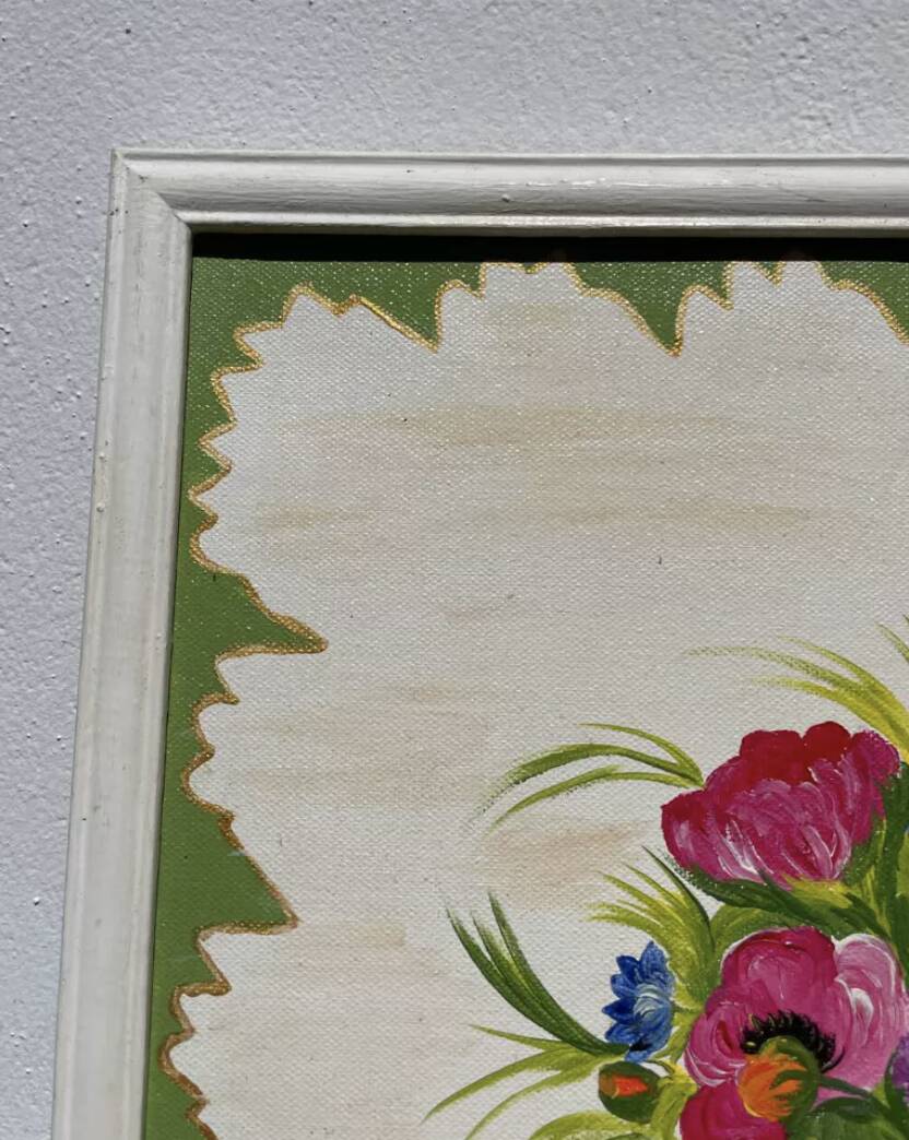 Oil painting on canvas, bouquet of flowers