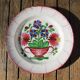 Ancienne Assiette Saint Clément : Panier de Fleurs