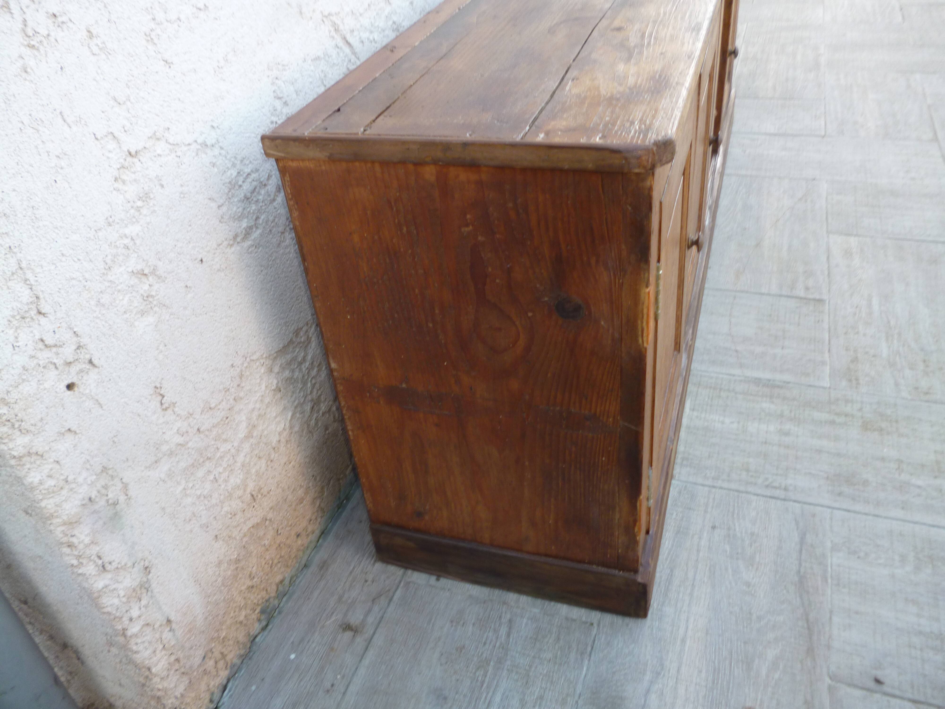 Meuble enfilade de métier vintage