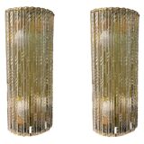 Extra Large Murano Glass Brass Sconces Set of 2