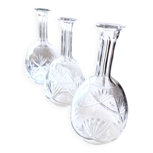 3 carafes en cristal