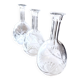 3 carafes en cristal gravé