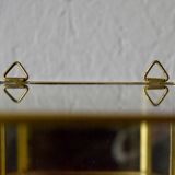 Small vintage octagonal display case in transparent glass, mirror glass and brass - jewelry display