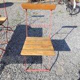 Garden furniture above wood and iron base It is foldable
