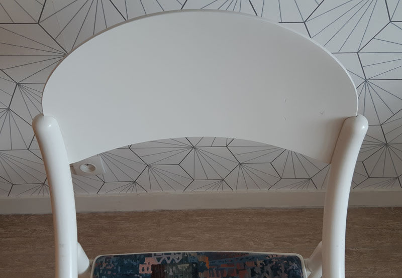 White Baumann chair.