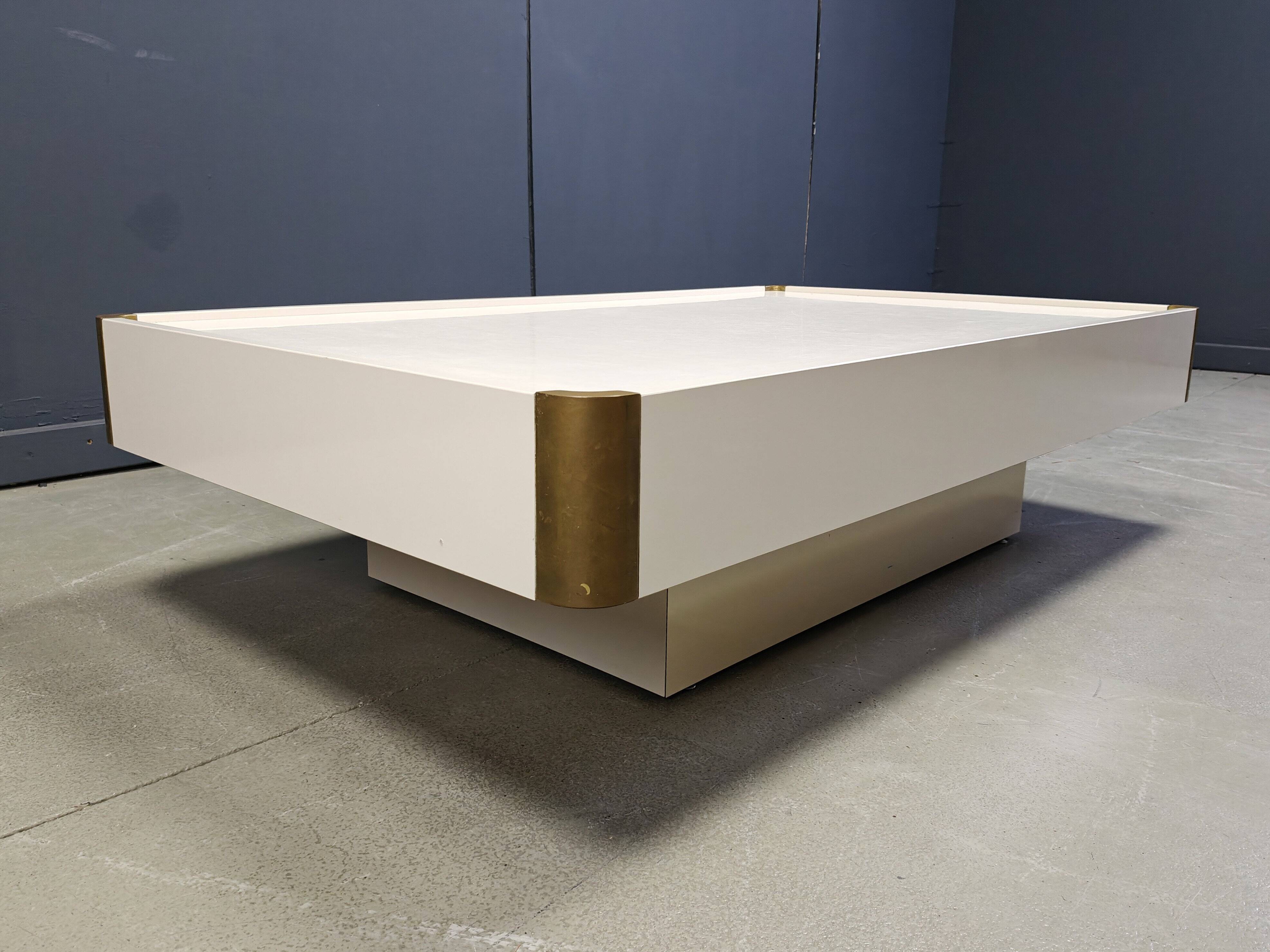 Vintage coffee table attributed to Willy Rizzo, 1970s.