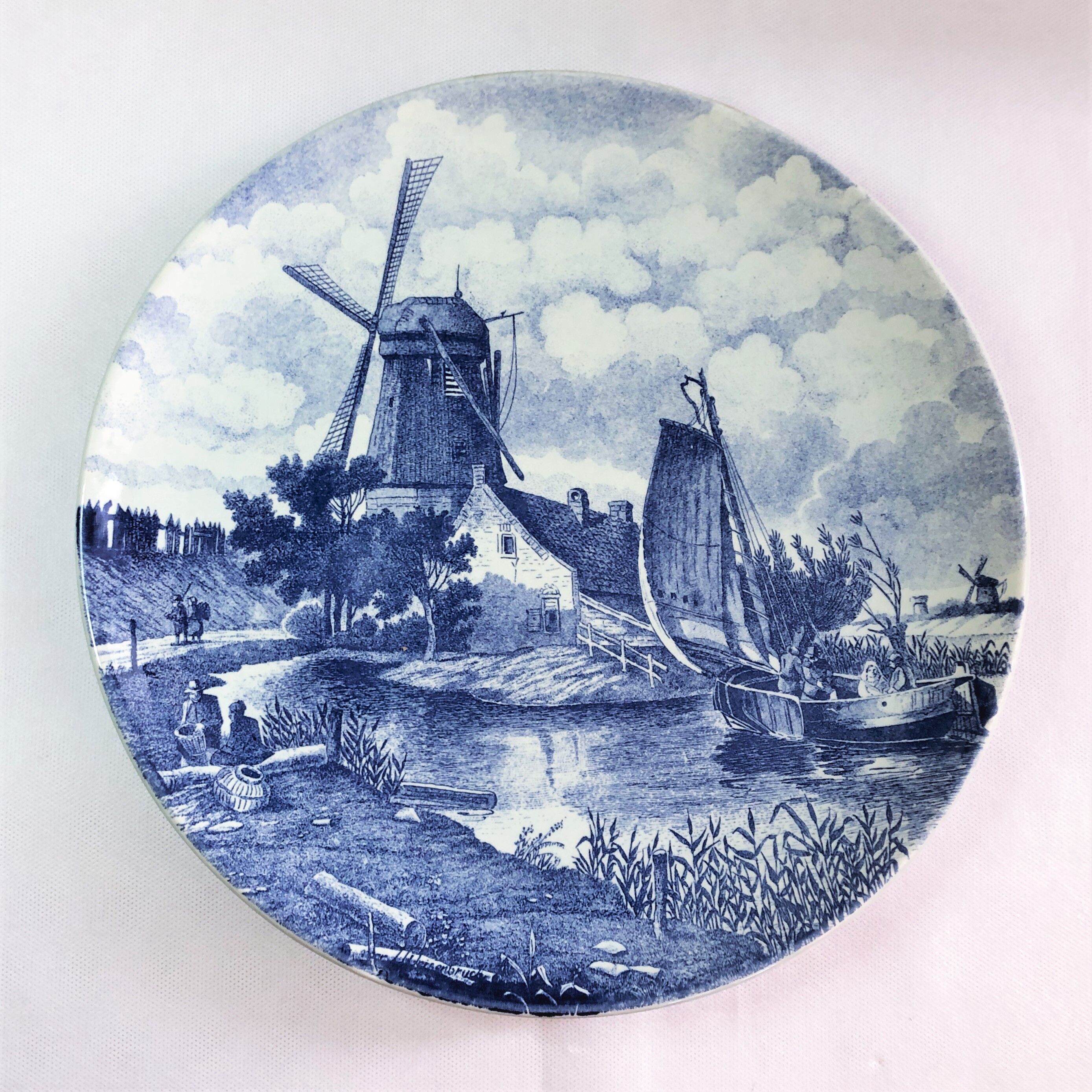 Dish faîence Delfts Holland blue shade Weisenbruch 33,5 cm