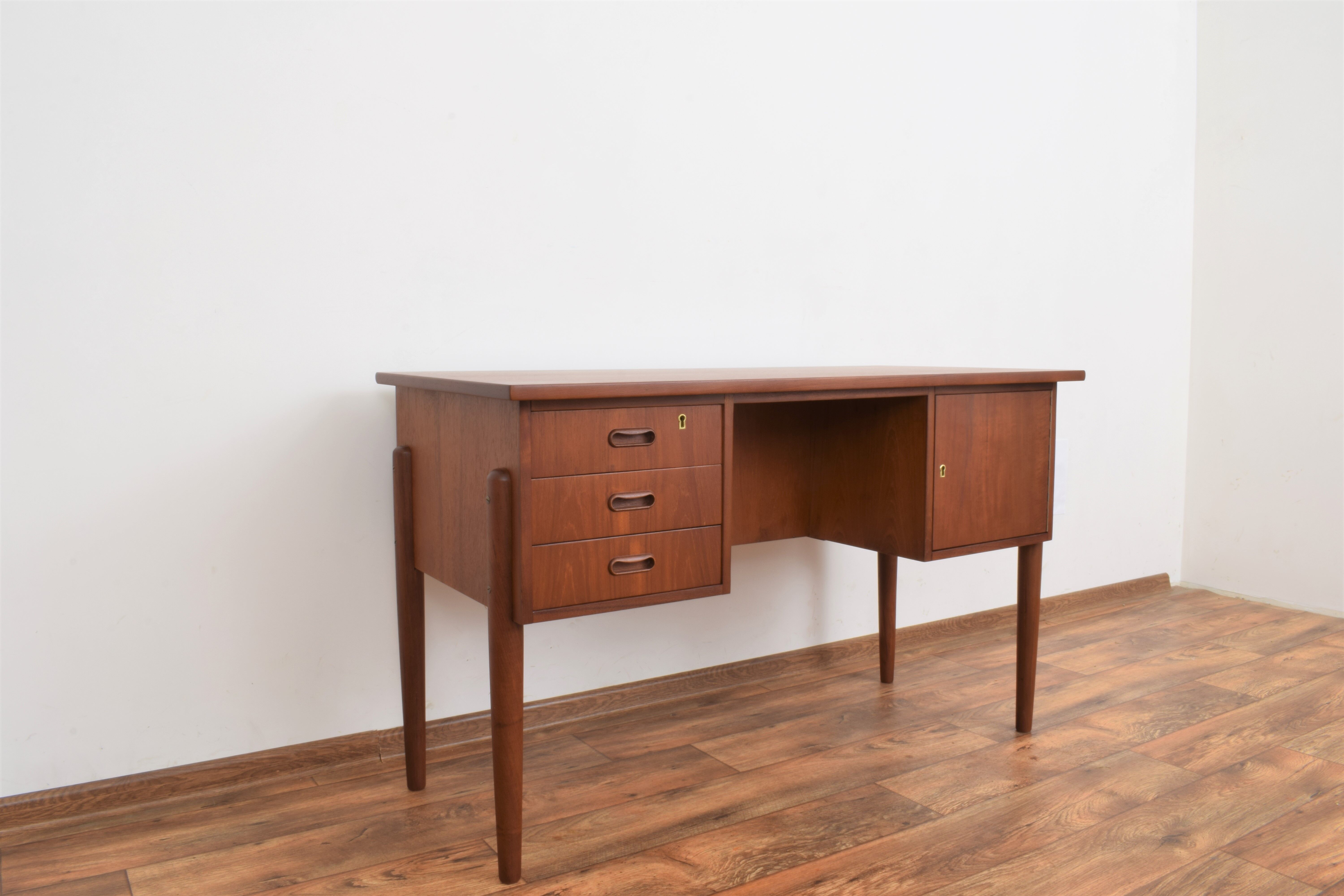 Mid-Century Danish Teak Desk, 1960s.