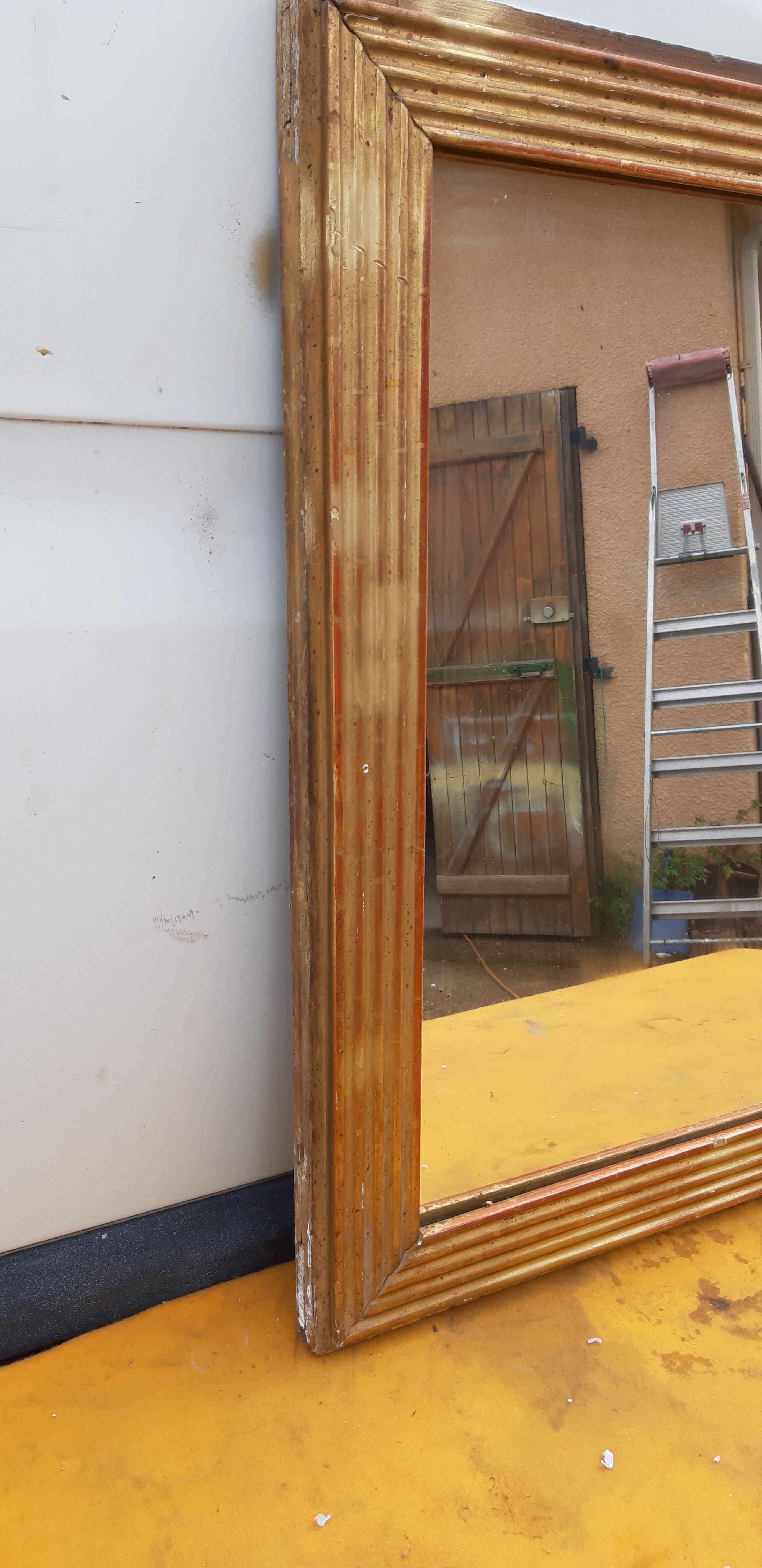 Mirror 19 eme Golden Wood and Stuk 73x71cm