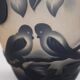 Vianne France vase with birds, acid-etched glass, 20th century.