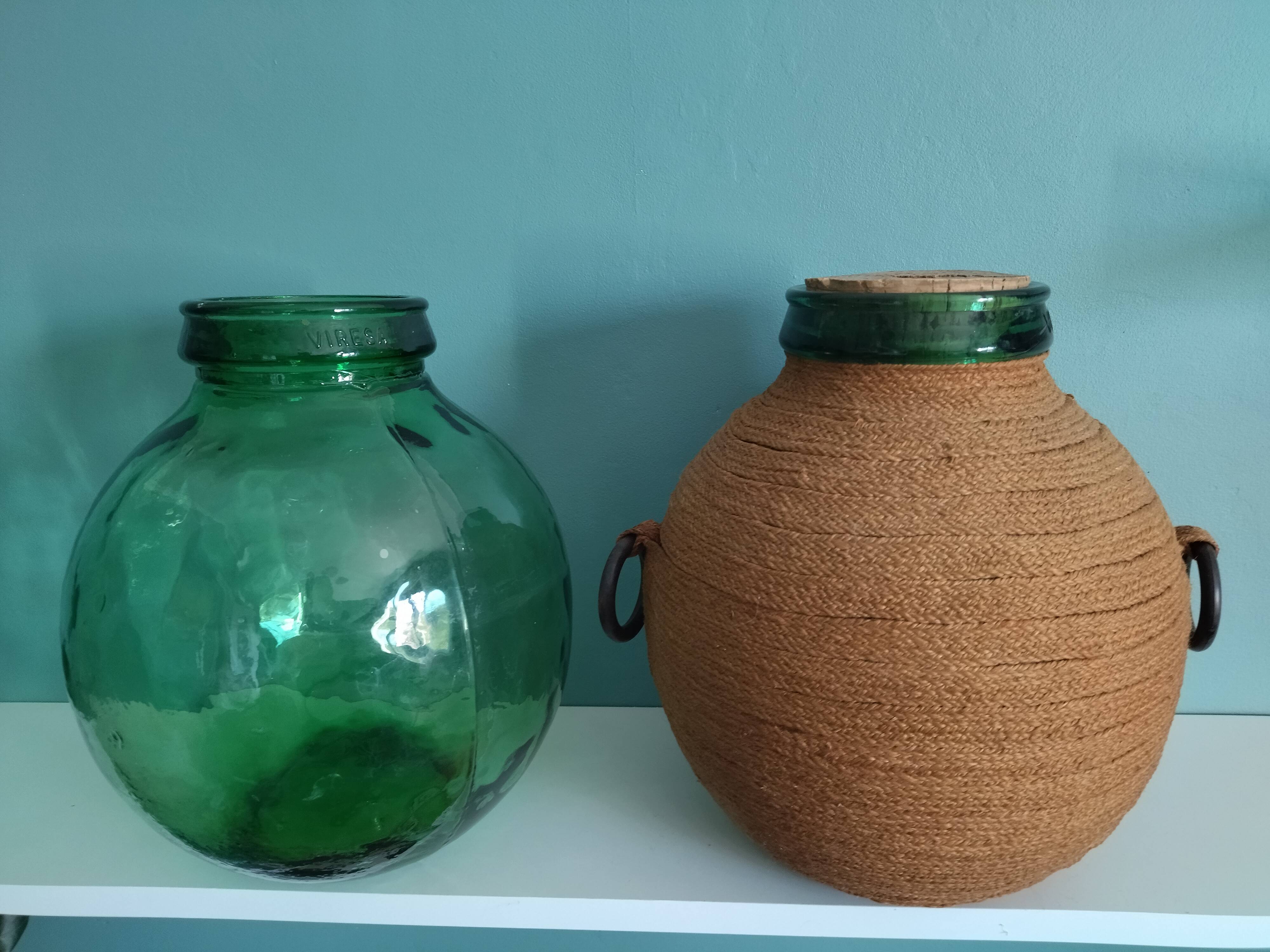 Lot of 2 vintage dame jeanne