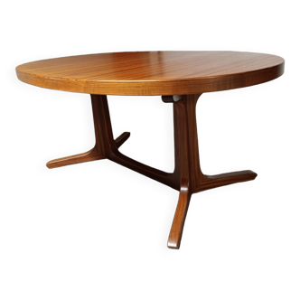 Vintage Scandinavian oval table Baumann teak