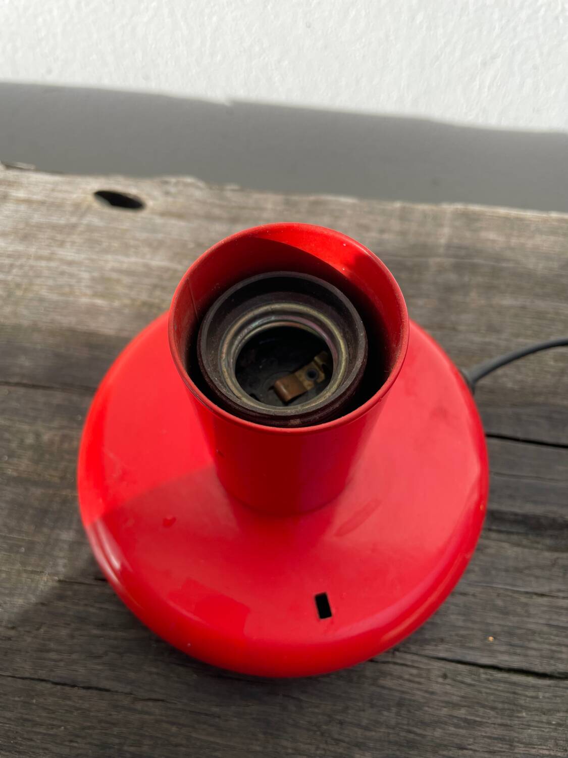1970 Kama Keur red metal lamp