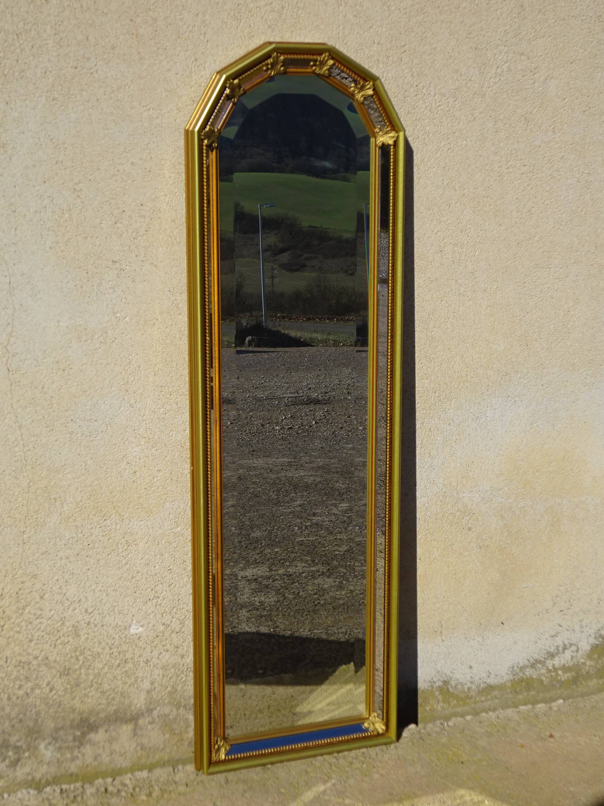 Miroir à parecloses, fleurs de lys, 99cmx30cm