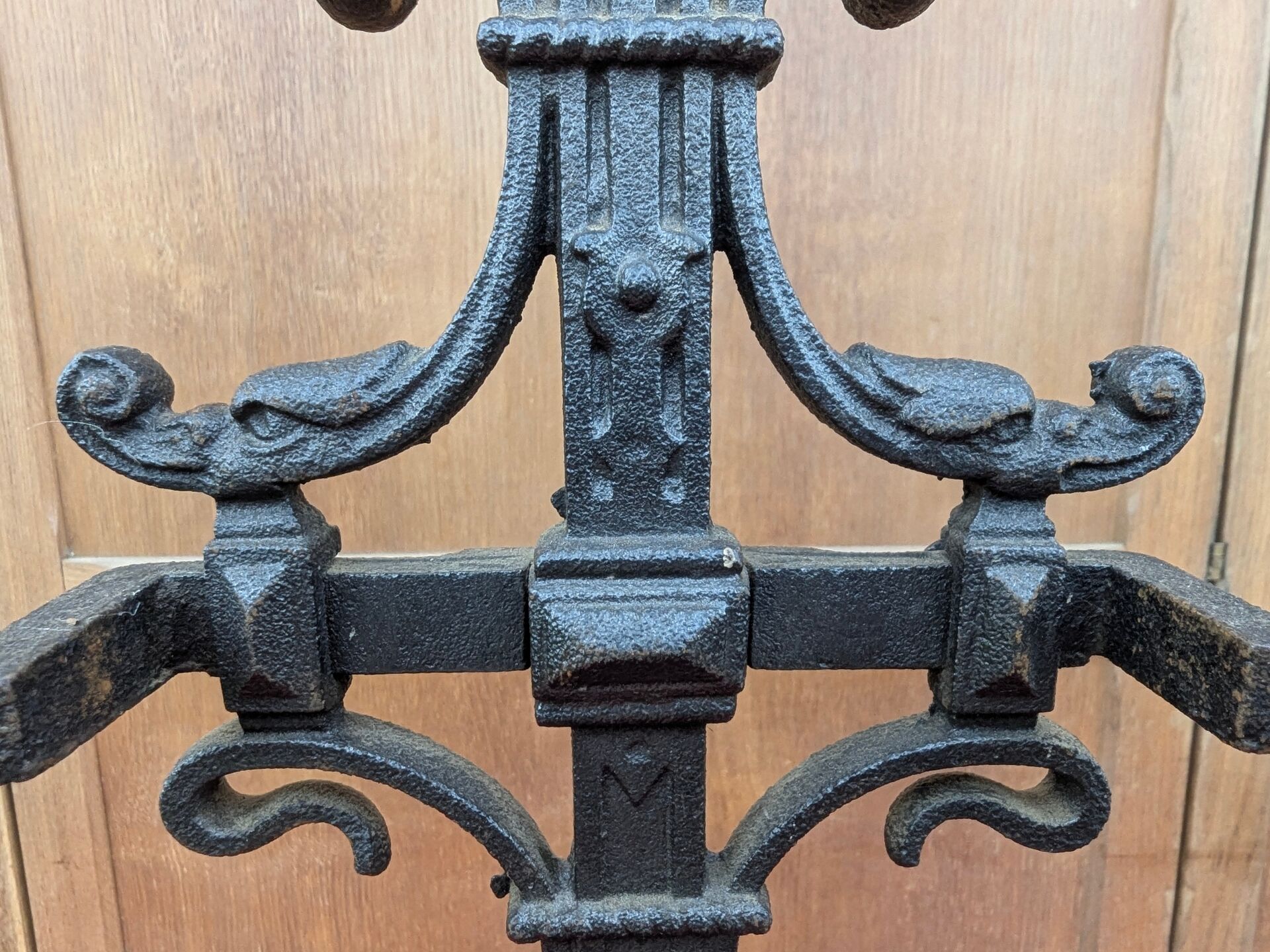 Old Servant Fireplace Umbrella Stand Cast Iron Godin 1865 19th Century
