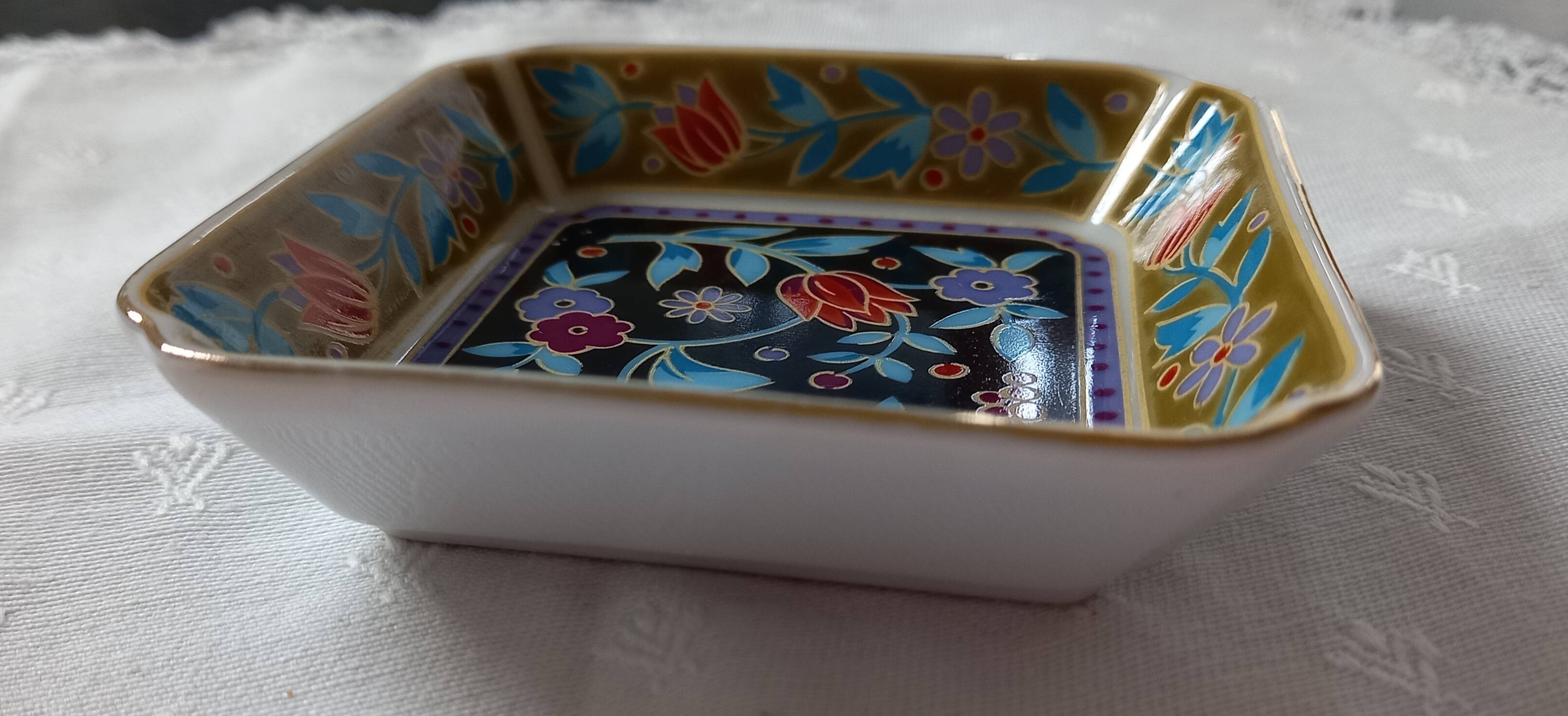 Small square ceramic bowl