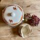Vintage iron terracotta sauce boat and tureen set, Paradis de Badonvillier model