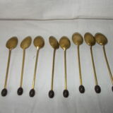8 coffee spoons in vermeil