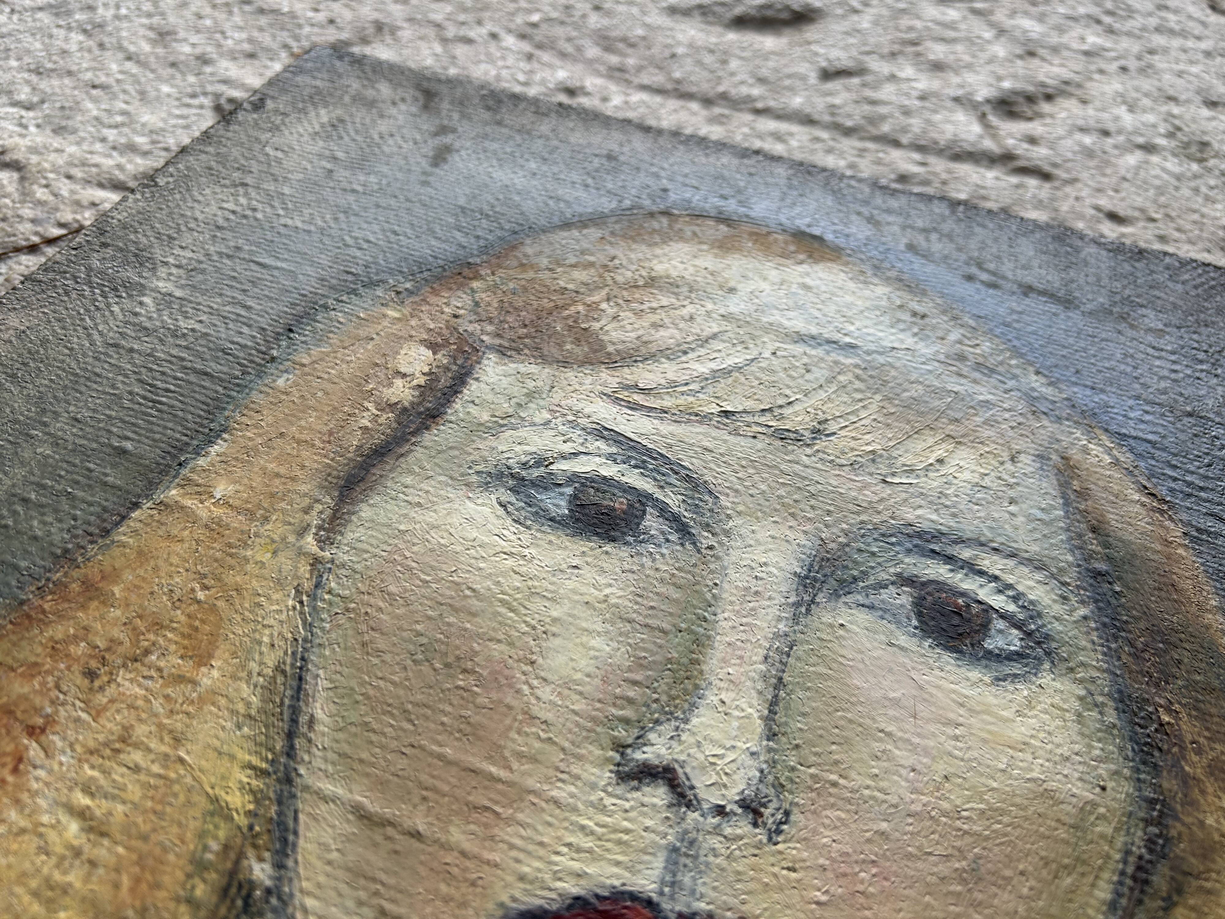 Portrait sur toile ancien, Tissier