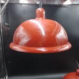 Rare x2 Lita pendant light design industrial lamp factory sheet metal 1960/70 loft