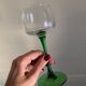 Green stemmed glasses
