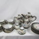 Tea set, 19 pieces, Kutani Dragonware porcelain, signed with an Eagle