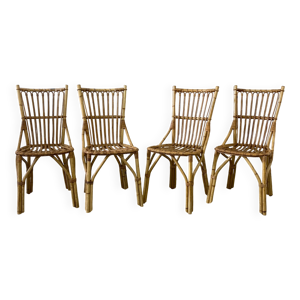 Série de chaises rotin